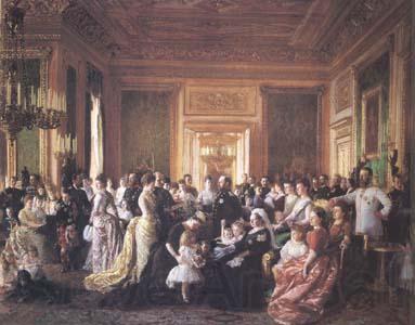 Laurits Tuxen The Family of Queen Victorin (mk25) France oil painting art